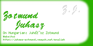 zotmund juhasz business card